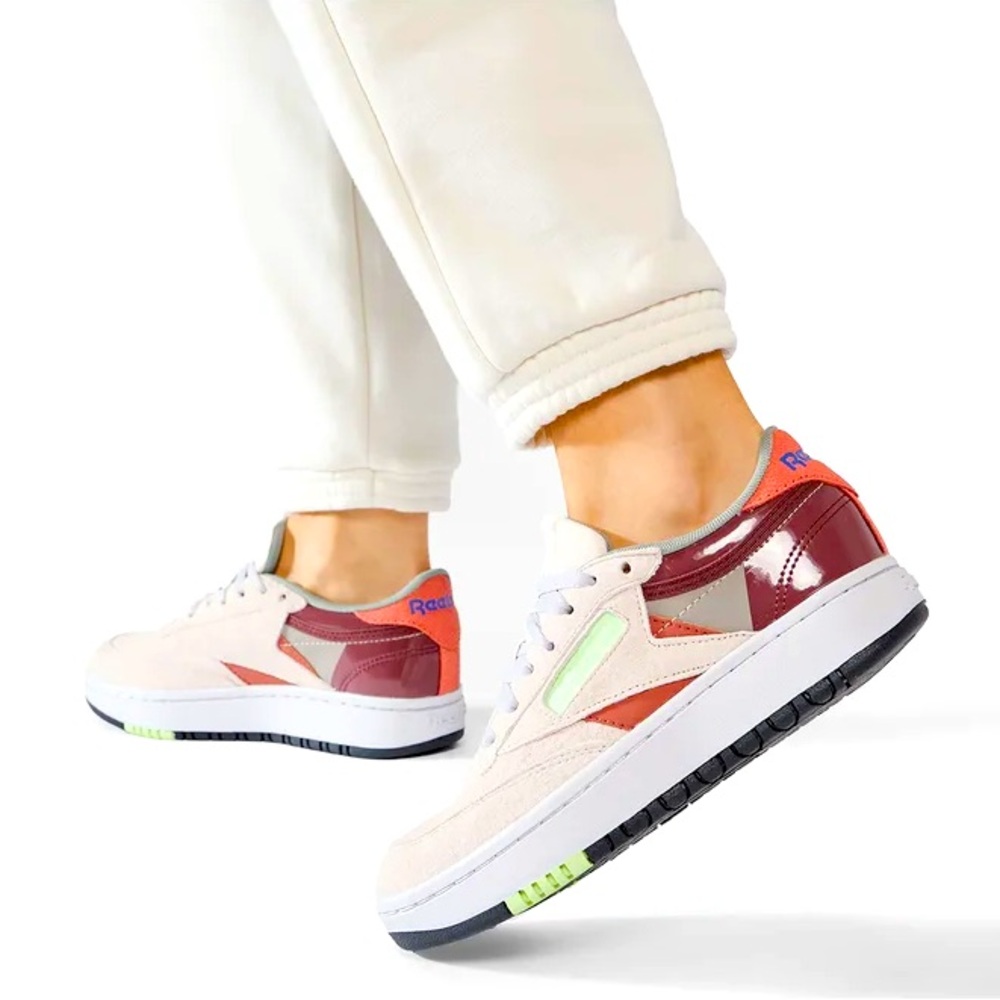 Reebok Club C Double Multicolor Sneakers - Womens Size 9.5
